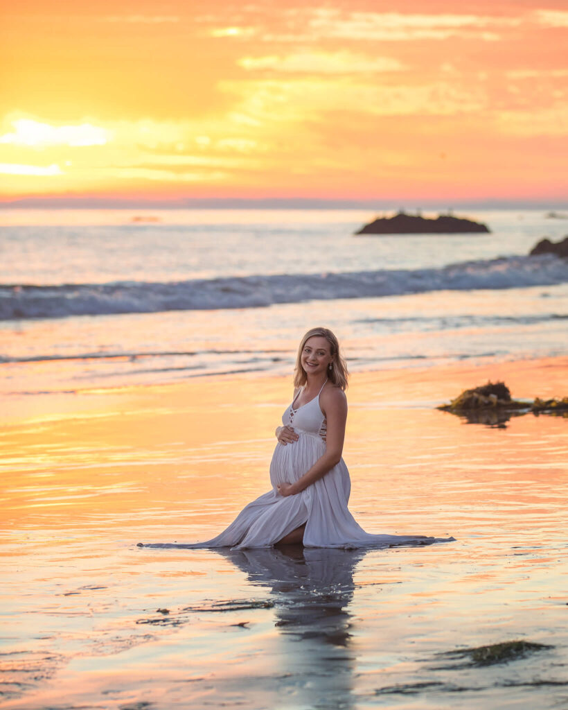 maternity photoshoot of mom to be - El Matador Beach Photoshoot